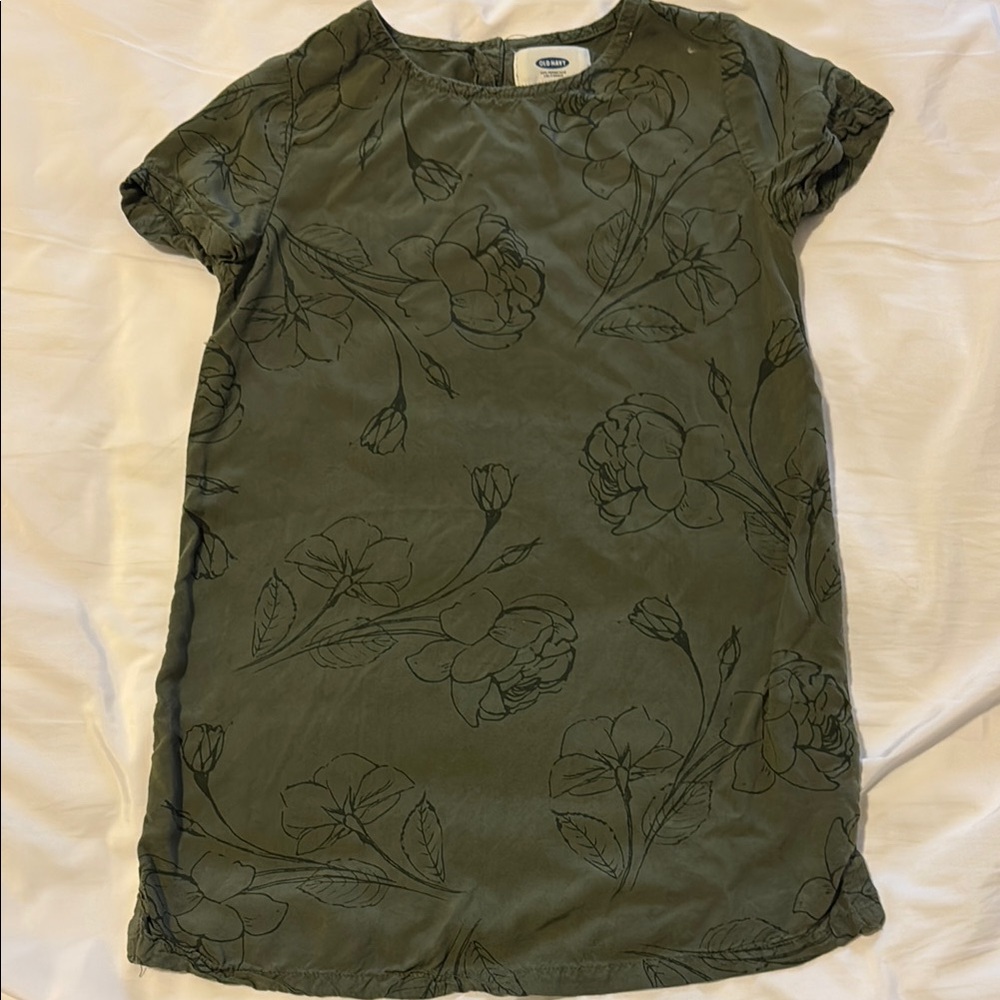 Floral Olive Green Dress